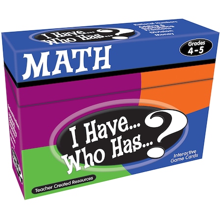 Teacher Created Resources I Have, Who Has Math Game, Grade 4-5 7833